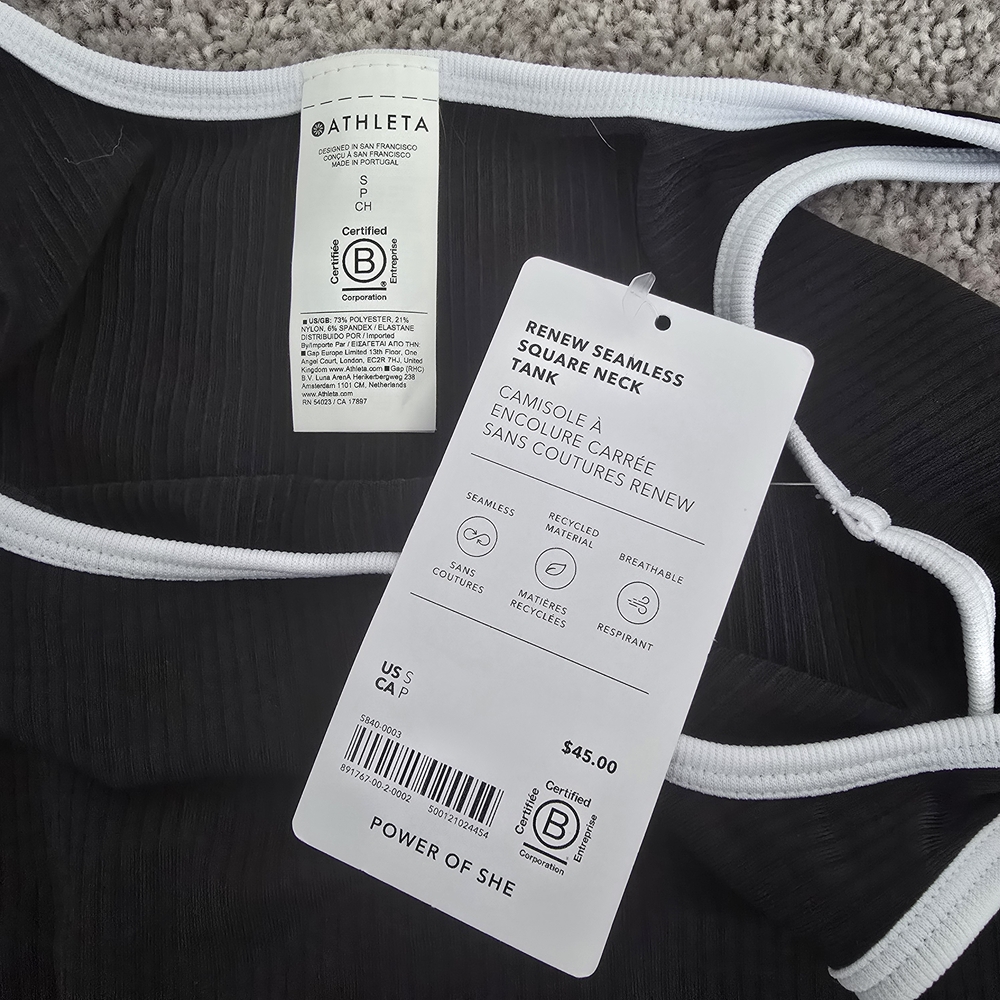 Black Ribbed Tank Top - Picture 4 of 4